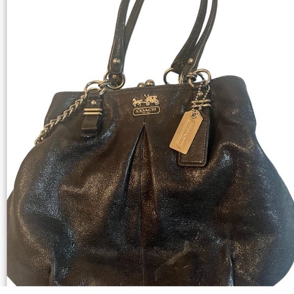 Coach Rare Limited Edition Madison Pleated Kisslock Shoulder Bag - Picture 12 of 12